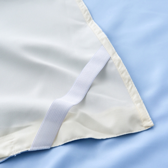 91家纺网 家纺一手货源 找家纺 爱彼家纺 2025新款夏季冰丝纯色旅行睡袋-系列一 睡袋-天蓝+芝士