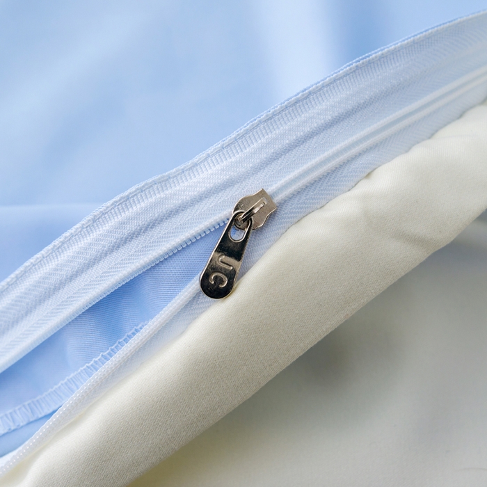 91家纺网 家纺一手货源 找家纺 爱彼家纺 2025新款夏季冰丝纯色旅行睡袋-系列一 睡袋-天蓝+芝士