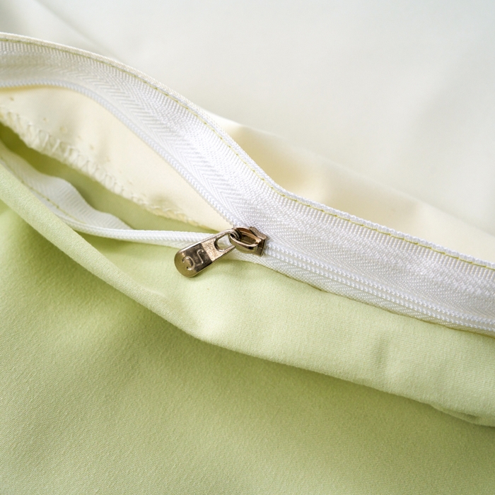 91家纺网 家纺一手货源 找家纺 爱彼家纺 2025新款夏季冰丝纯色旅行睡袋-系列一 睡袋-芝士+果绿