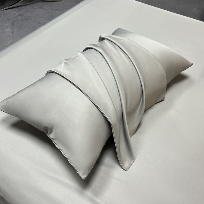 91家纺网 家纺一手货源 找家纺 爱彼家纺 2025水洗冰丝轻奢风床单床单水洗冰丝床单单件 冰丝纯色单床单-银灰