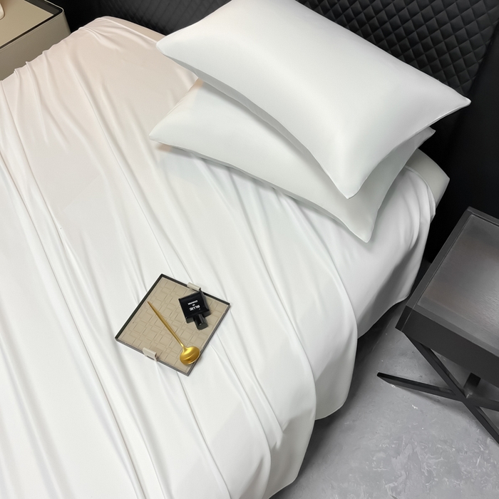 91家纺网 家纺一手货源 找家纺 爱彼家纺 2025水洗冰丝轻奢风床单床单水洗冰丝床单单件 冰丝纯色单床单-珍珠白