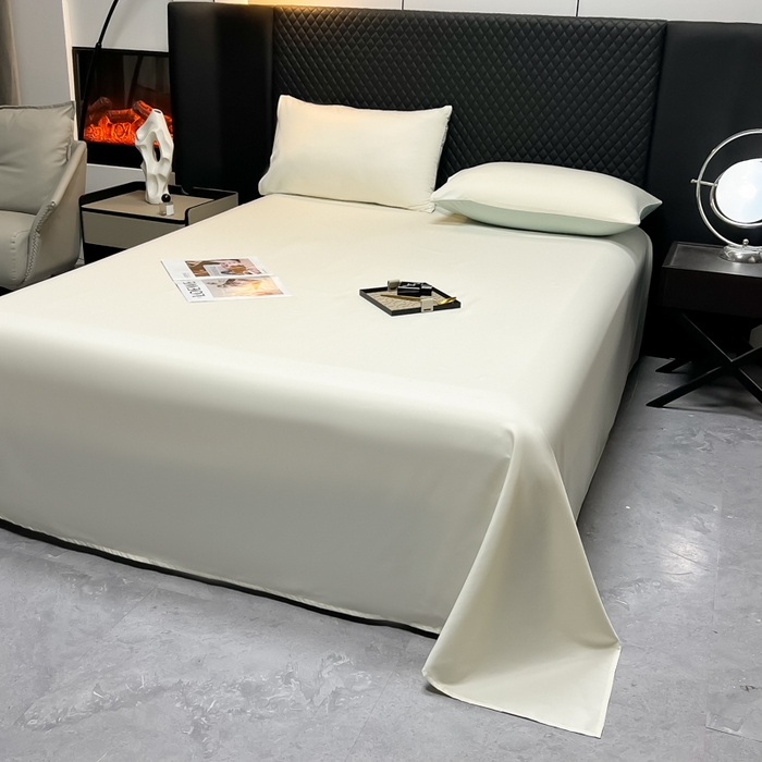 91家纺网 家纺一手货源 找家纺 爱彼家纺 2025水洗冰丝轻奢风床单床单水洗冰丝床单单件 冰丝纯色单床单-芝士