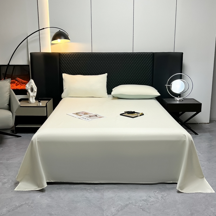 91家纺网 家纺一手货源 找家纺 爱彼家纺 2025水洗冰丝轻奢风床单床单水洗冰丝床单单件 冰丝纯色单床单-芝士