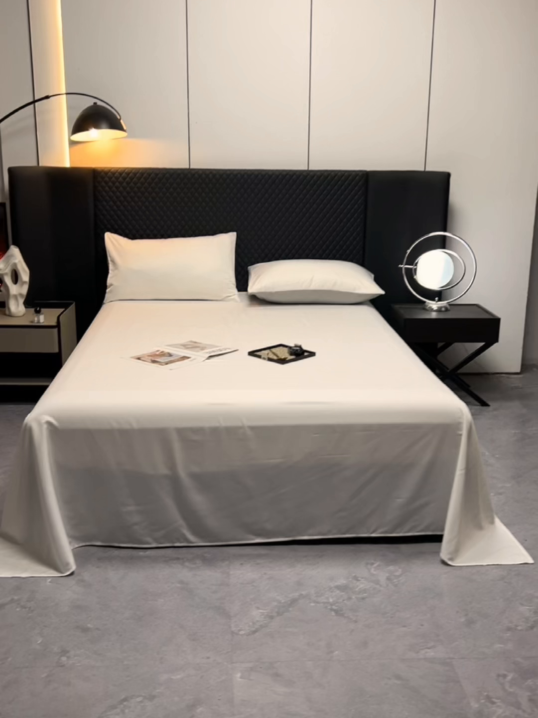 91家纺网 家纺一手货源 找家纺 爱彼家纺 2025水洗冰丝轻奢风床单床单水洗冰丝床单单件 冰丝纯色单床单-芝士