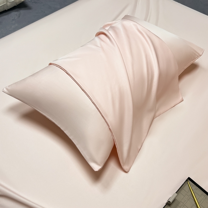 91家纺网 家纺一手货源 找家纺 爱彼家纺 2025水洗冰丝轻奢风床单床单水洗冰丝床单单件 冰丝纯色单床单-纯粉