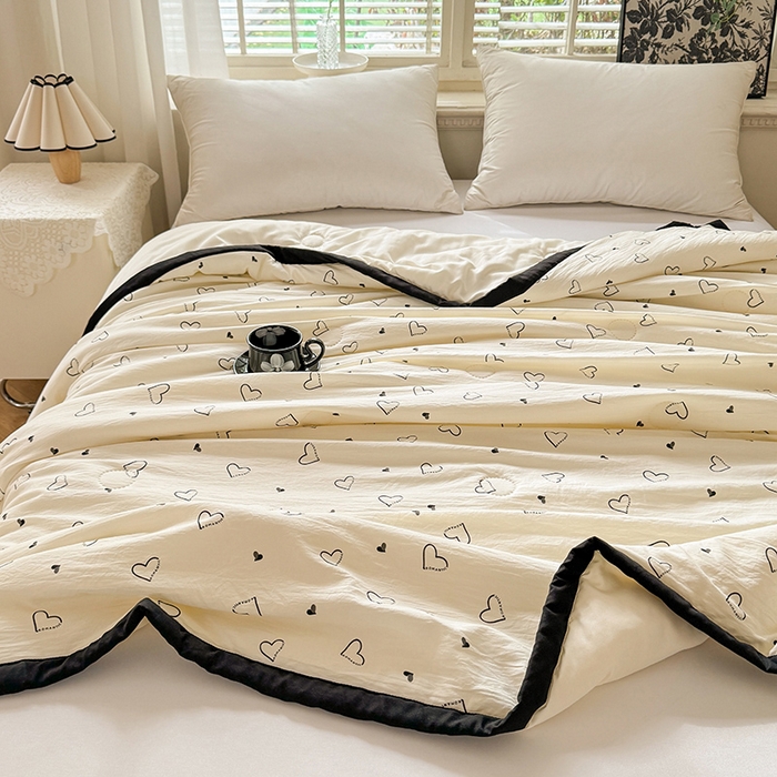 91家纺网 家纺一手货源 找家纺 九诺家纺 2025新款轻奢赫本夏被夏凉被 赫本-星星