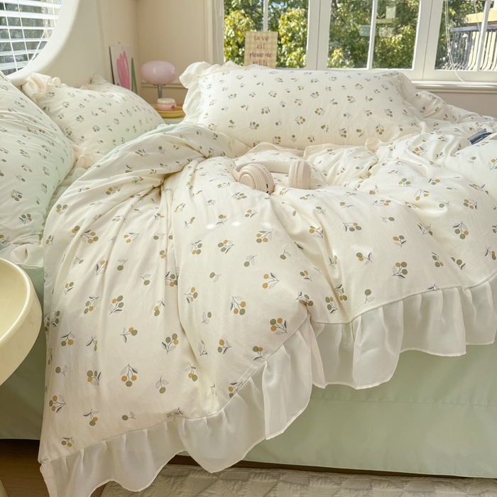 91家纺网 家纺一手货源 找家纺 橘子家 2025新款云纱四件套 寻觅