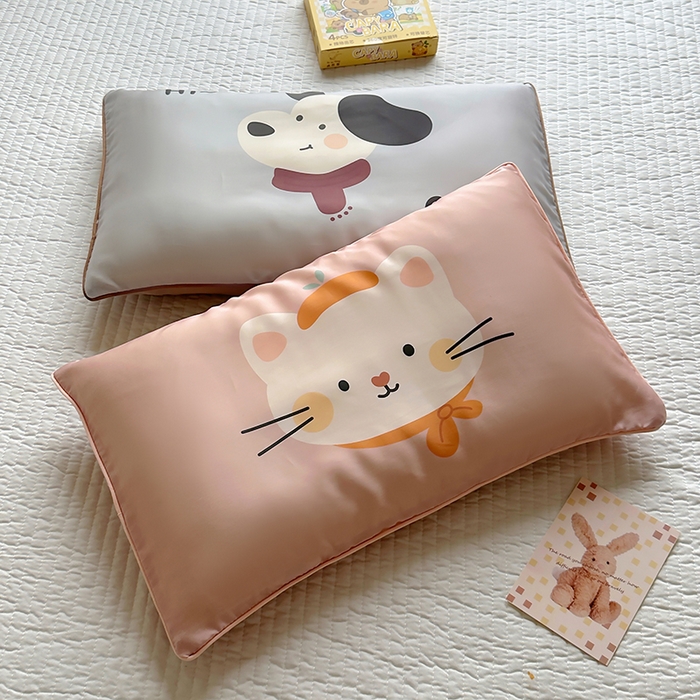 91家纺网 家纺一手货源 找家纺 （总）百寐 2025新款A类母婴级60s天丝大版卡通数码印花儿童枕套
