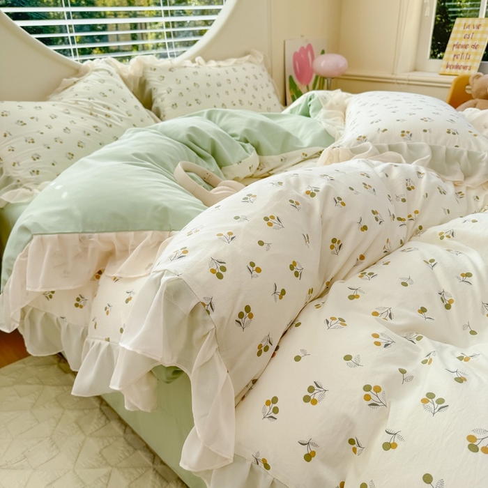 91家纺网 家纺一手货源 找家纺 橘子家 2025新款云纱四件套 寻觅