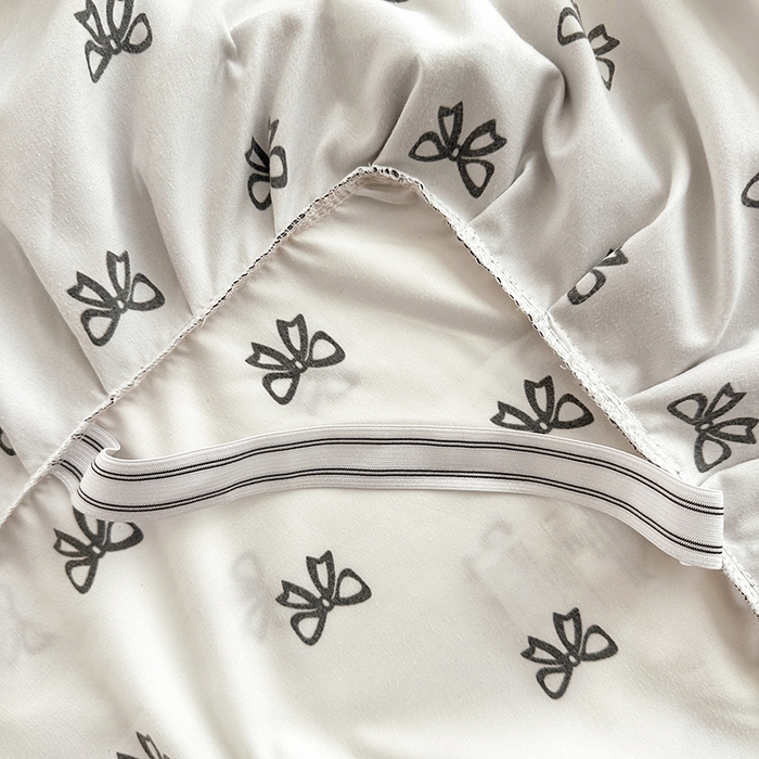 91家纺网 家纺一手货源 找家纺 （总）笠裙家纺 2025新款水洗棉床裙 荷叶花边法式赫本风床裙