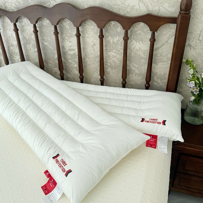 91家纺网 家纺一手货源 找家纺 （总）昕科 2025新款全棉三防双人长枕-实拍-A类纯棉三防双人枕头长枕芯