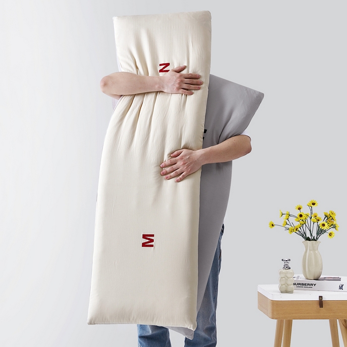 91家纺网 家纺一手货源 找家纺 （总）蚕阿婆 2025新款纯棉双人长枕 1.2米1.5米情侣长枕