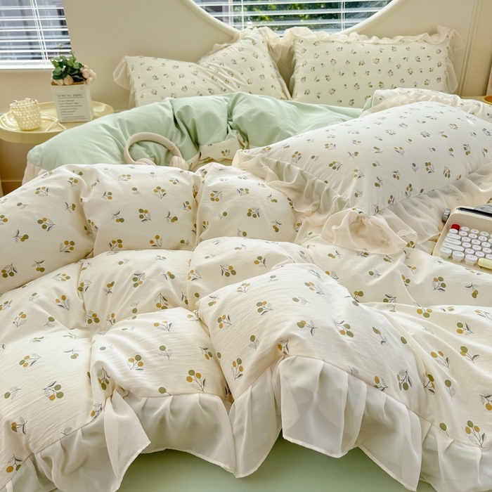 91家纺网 家纺一手货源 找家纺 橘子家 2025新款云纱四件套 寻觅