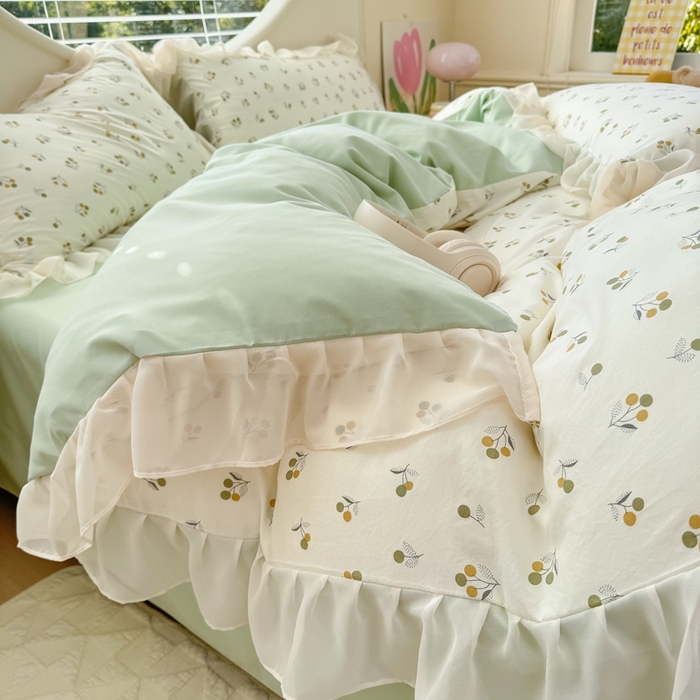 91家纺网 家纺一手货源 找家纺 橘子家 2025新款云纱四件套 寻觅