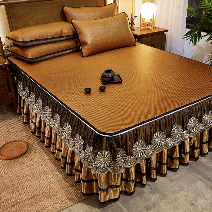 91家纺网 家纺一手货源 找家纺 （总）网红馆（ck家纺） 2025新款冰藤席凉席席子床裙系列