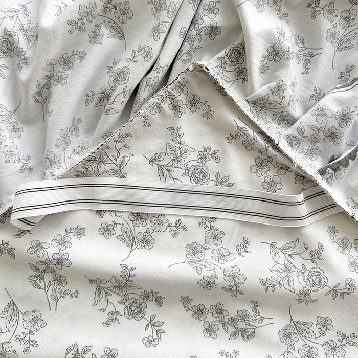 91家纺网 家纺一手货源 找家纺 笠裙家纺 2025新款水洗棉床裙 荷叶花边法式赫本风床裙 花香