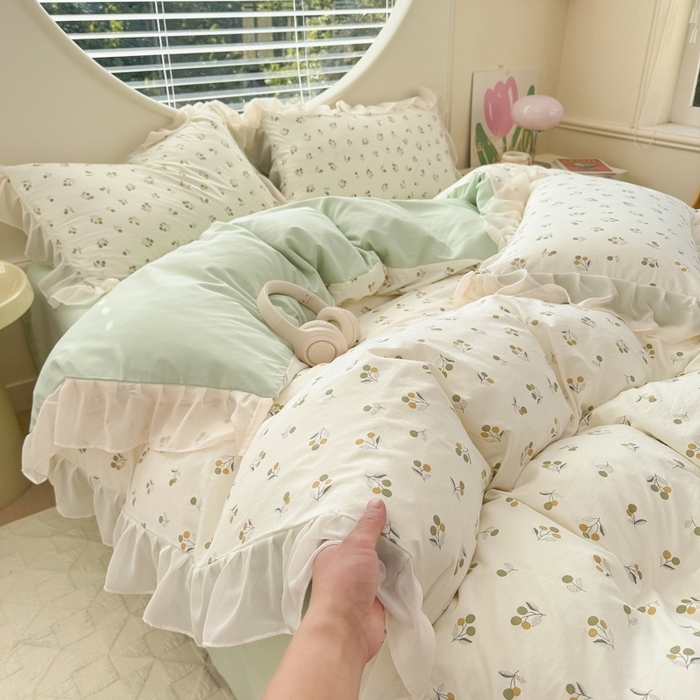 91家纺网 家纺一手货源 找家纺 橘子家 2025新款云纱四件套 寻觅