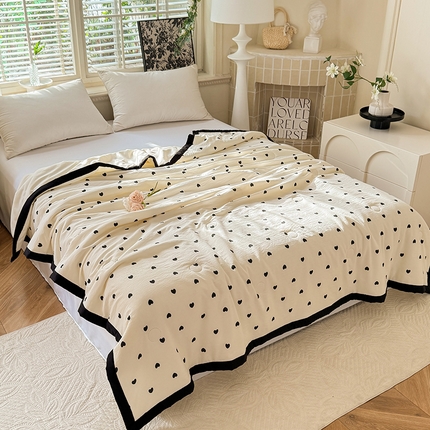 九诺家纺 2025新款轻奢赫本夏被夏凉被 赫本-爱心