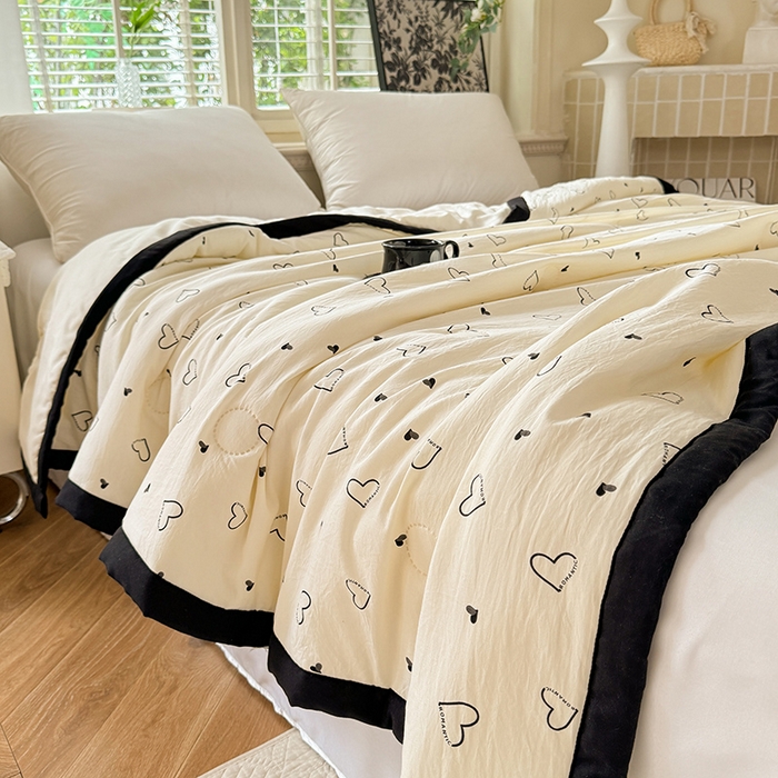 91家纺网 家纺一手货源 找家纺 九诺家纺 2025新款轻奢赫本夏被夏凉被 赫本-星星