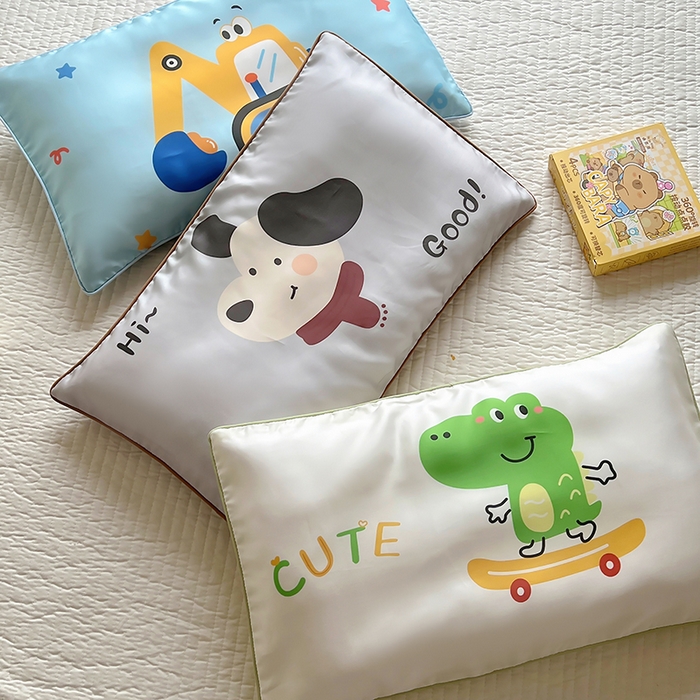91家纺网 家纺一手货源 找家纺 （总）百寐 2025新款A类母婴级60s天丝大版卡通数码印花儿童枕套