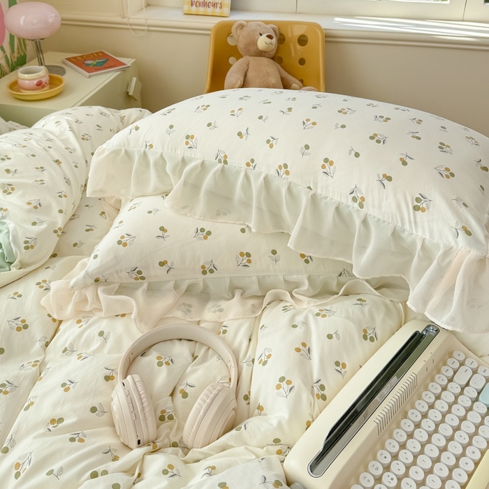 91家纺网 家纺一手货源 找家纺 橘子家 2025新款云纱四件套 寻觅