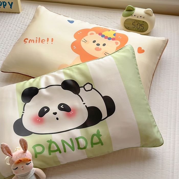 91家纺网 家纺一手货源 找家纺 （总）百寐 2025新款A类母婴级60s天丝大版卡通数码印花儿童枕套