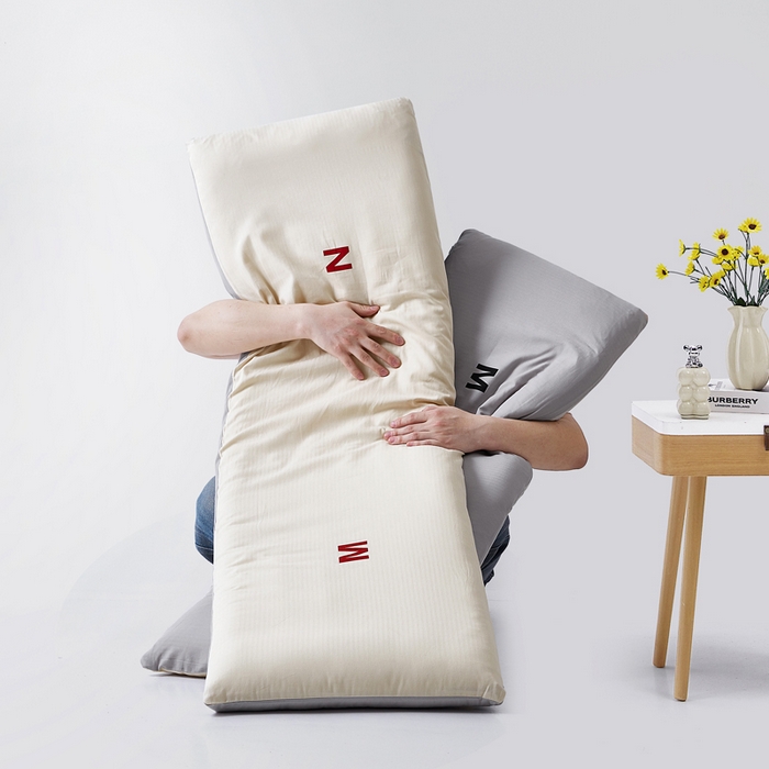 91家纺网 家纺一手货源 找家纺 （总）蚕阿婆 2025新款纯棉双人长枕 1.2米1.5米情侣长枕