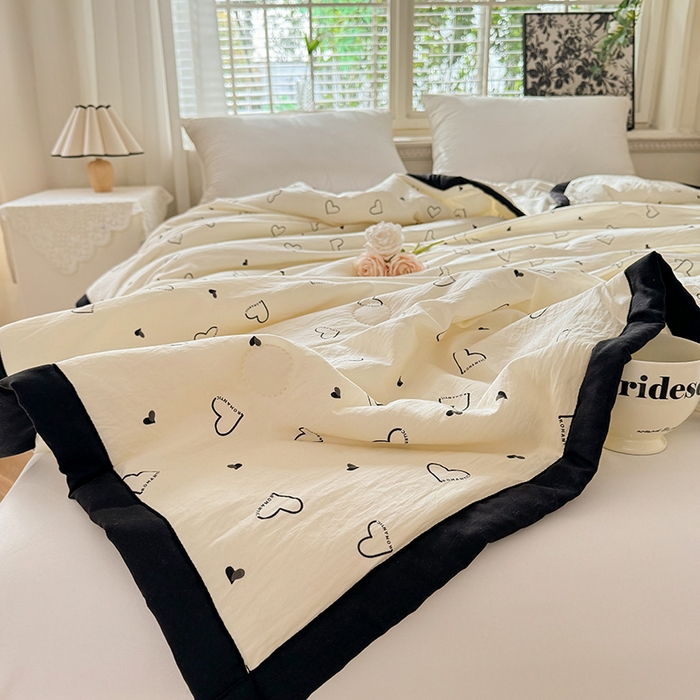 91家纺网 家纺一手货源 找家纺 九诺家纺 2025新款轻奢赫本夏被夏凉被 赫本-星星