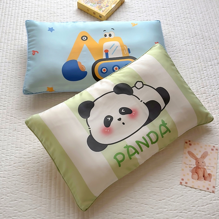 91家纺网 家纺一手货源 找家纺 （总）百寐 2025新款A类母婴级60s天丝大版卡通数码印花儿童枕套