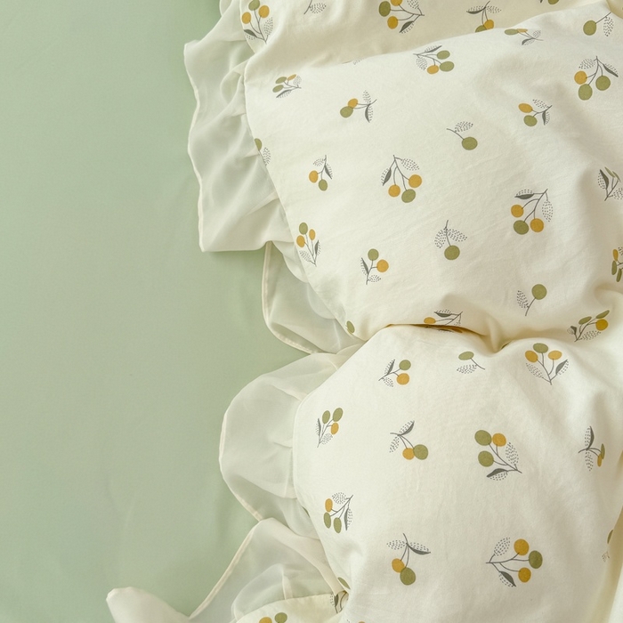 91家纺网 家纺一手货源 找家纺 橘子家 2025新款云纱四件套 寻觅