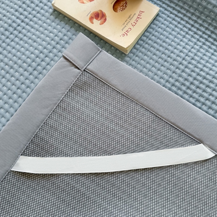 91家纺网 家纺一手货源 找家纺 萌飞 2025新款乙纶PE中分子华夫格凉豆豆凉席 中分子PE凉豆豆凉席-欢乐熊-时尚蓝【平铺款】