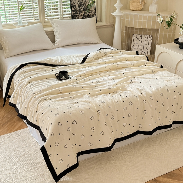 91家纺网 家纺一手货源 找家纺 九诺家纺 2025新款轻奢赫本夏被夏凉被 赫本-星星