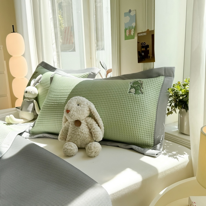 91家纺网 家纺一手货源 找家纺 （总）萌飞 2025新款乙纶PE中分子华夫格凉豆豆凉席