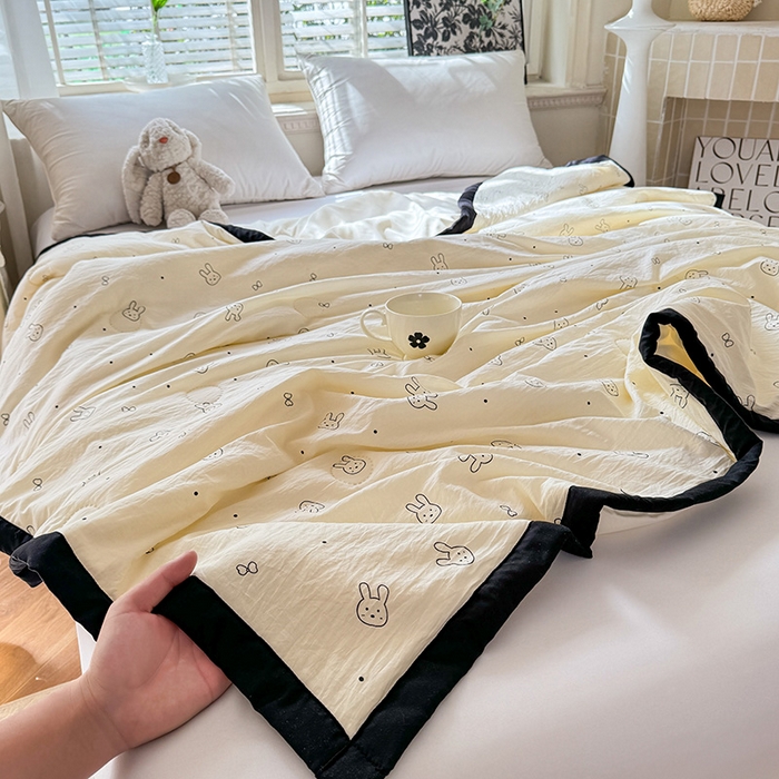 91家纺网 家纺一手货源 找家纺 九诺家纺 2025新款轻奢赫本夏被夏凉被 赫本-兔