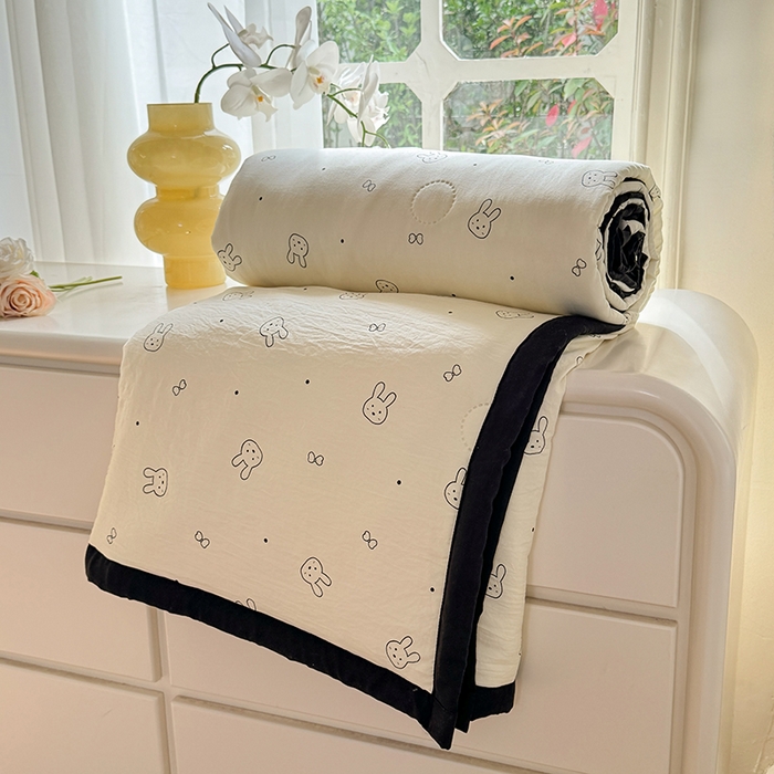 91家纺网 家纺一手货源 找家纺 九诺家纺 2025新款轻奢赫本夏被夏凉被 赫本-兔