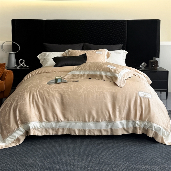 91家纺网 家纺一手货源 找家纺 馨蕊家居  2025春夏新品LF兰精天丝系列-云瑾 云瑾-香槟