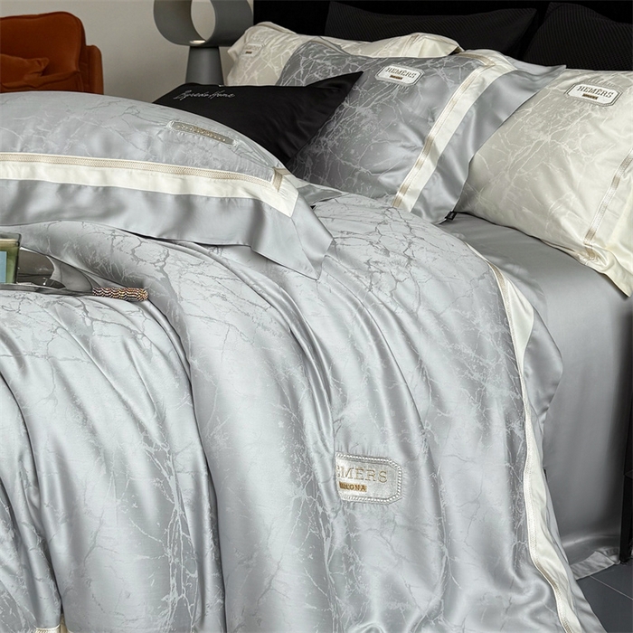 91家纺网 家纺一手货源 找家纺 馨蕊家居  2025春夏新品LF兰精天丝系列-云瑾 云瑾-高级灰