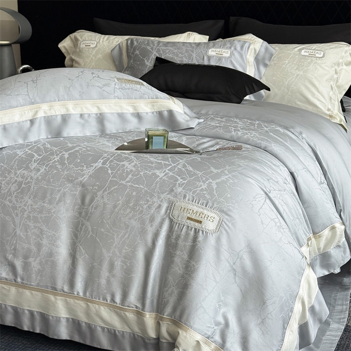 91家纺网 家纺一手货源 找家纺 馨蕊家居  2025春夏新品LF兰精天丝系列-云瑾 云瑾-高级灰