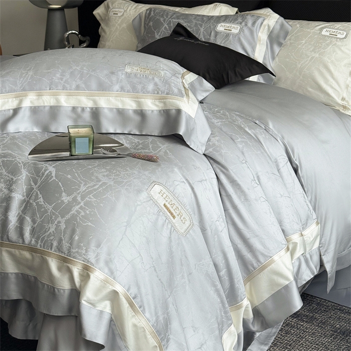 91家纺网 家纺一手货源 找家纺 馨蕊家居  2025春夏新品LF兰精天丝系列-云瑾 云瑾-高级灰