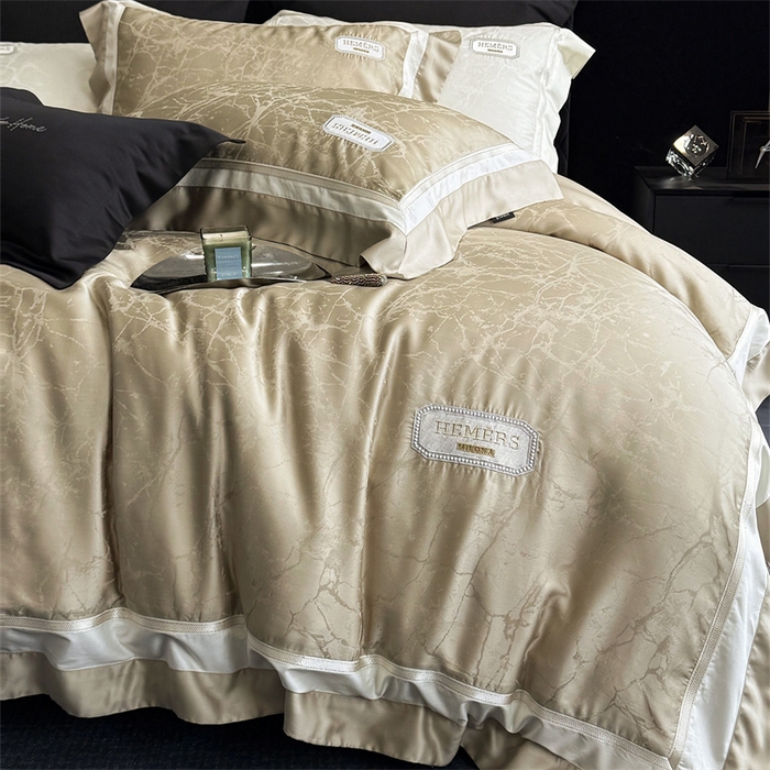 91家纺网 家纺一手货源 找家纺 馨蕊家居  2025春夏新品LF兰精天丝系列-云瑾 云瑾-灰湖绿