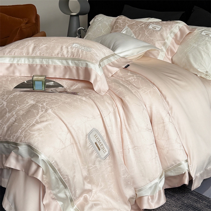 91家纺网 家纺一手货源 找家纺 馨蕊家居  2025春夏新品LF兰精天丝系列-云瑾 云瑾-蔷薇粉