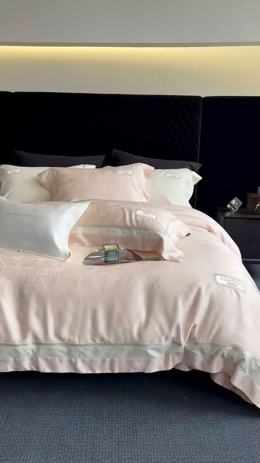 91家纺网 家纺一手货源 找家纺 馨蕊家居  2025春夏新品LF兰精天丝系列-云瑾 云瑾-蔷薇粉