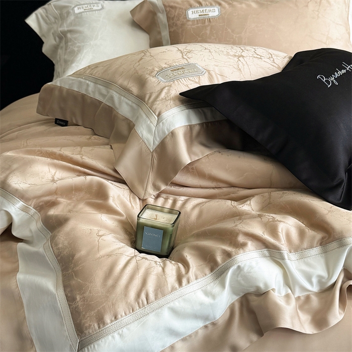 91家纺网 家纺一手货源 找家纺 馨蕊家居  2025春夏新品LF兰精天丝系列-云瑾 云瑾-香槟