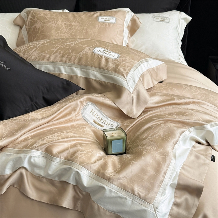 91家纺网 家纺一手货源 找家纺 馨蕊家居  2025春夏新品LF兰精天丝系列-云瑾 云瑾-香槟