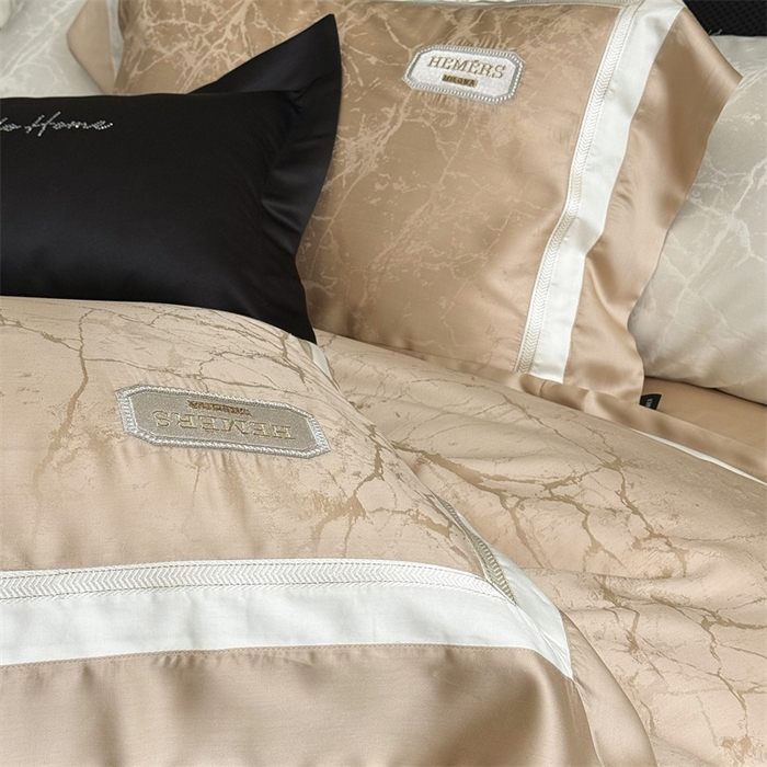 91家纺网 家纺一手货源 找家纺 馨蕊家居  2025春夏新品LF兰精天丝系列-云瑾 云瑾-香槟