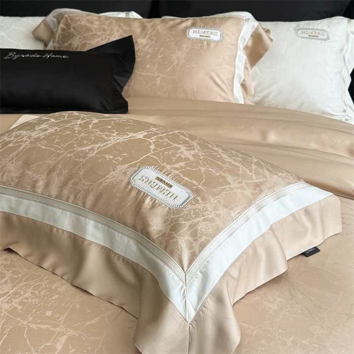 91家纺网 家纺一手货源 找家纺 馨蕊家居  2025春夏新品LF兰精天丝系列-云瑾 云瑾-香槟