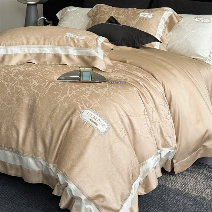 91家纺网 家纺一手货源 找家纺 馨蕊家居  2025春夏新品LF兰精天丝系列-云瑾 云瑾-香槟