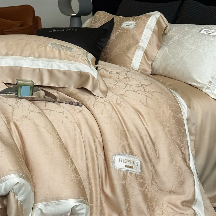 91家纺网 家纺一手货源 找家纺 馨蕊家居  2025春夏新品LF兰精天丝系列-云瑾 云瑾-香槟