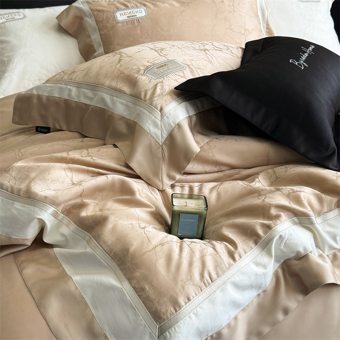 91家纺网 家纺一手货源 找家纺 馨蕊家居  2025春夏新品LF兰精天丝系列-云瑾 云瑾-香槟