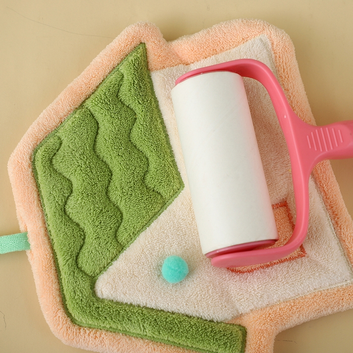 91家纺网 家纺一手货源 找家纺 （总）彩虹毛巾2025新款珊瑚绒卡通可挂式加厚吸水不掉毛可爱小毛巾厨房洗手间挂巾便携式懒人擦手布-房子系列